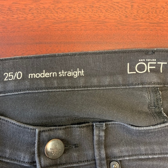 Loft Black Modern Straight Jeans - Picture 6 of 7